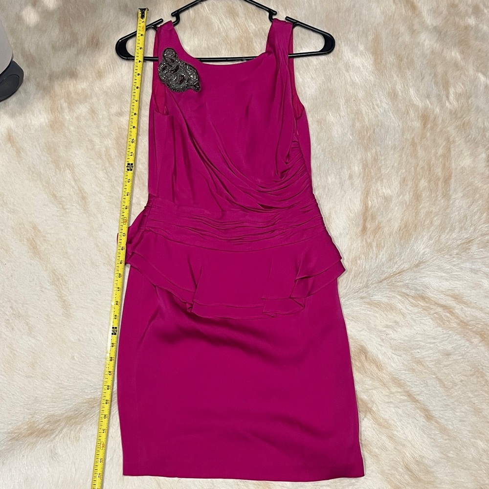 Ali Ro Magenta Sleeveless backless Mini Dress